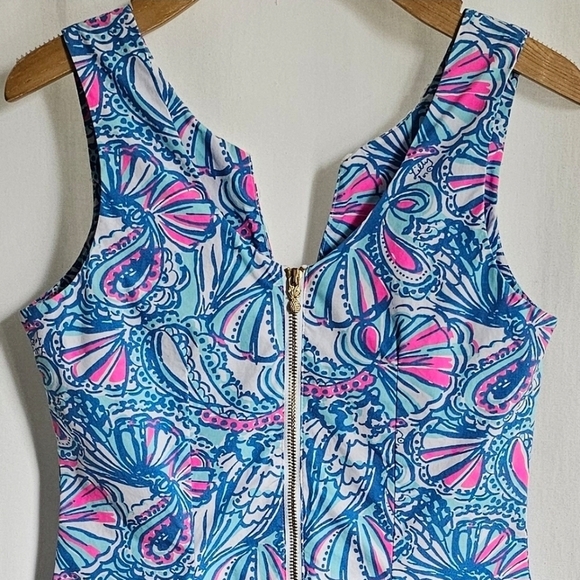 Lily Pulitzer Dress My Fans Print Sleeveless Mini Shift Dress - Picture 8 of 16